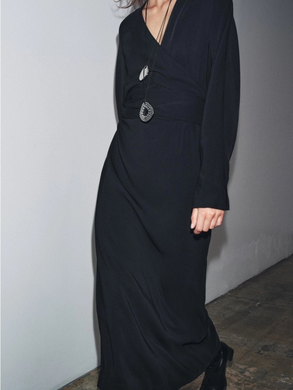 Zara Collection Midi Dress with ties NWT - Picture 3 of 3